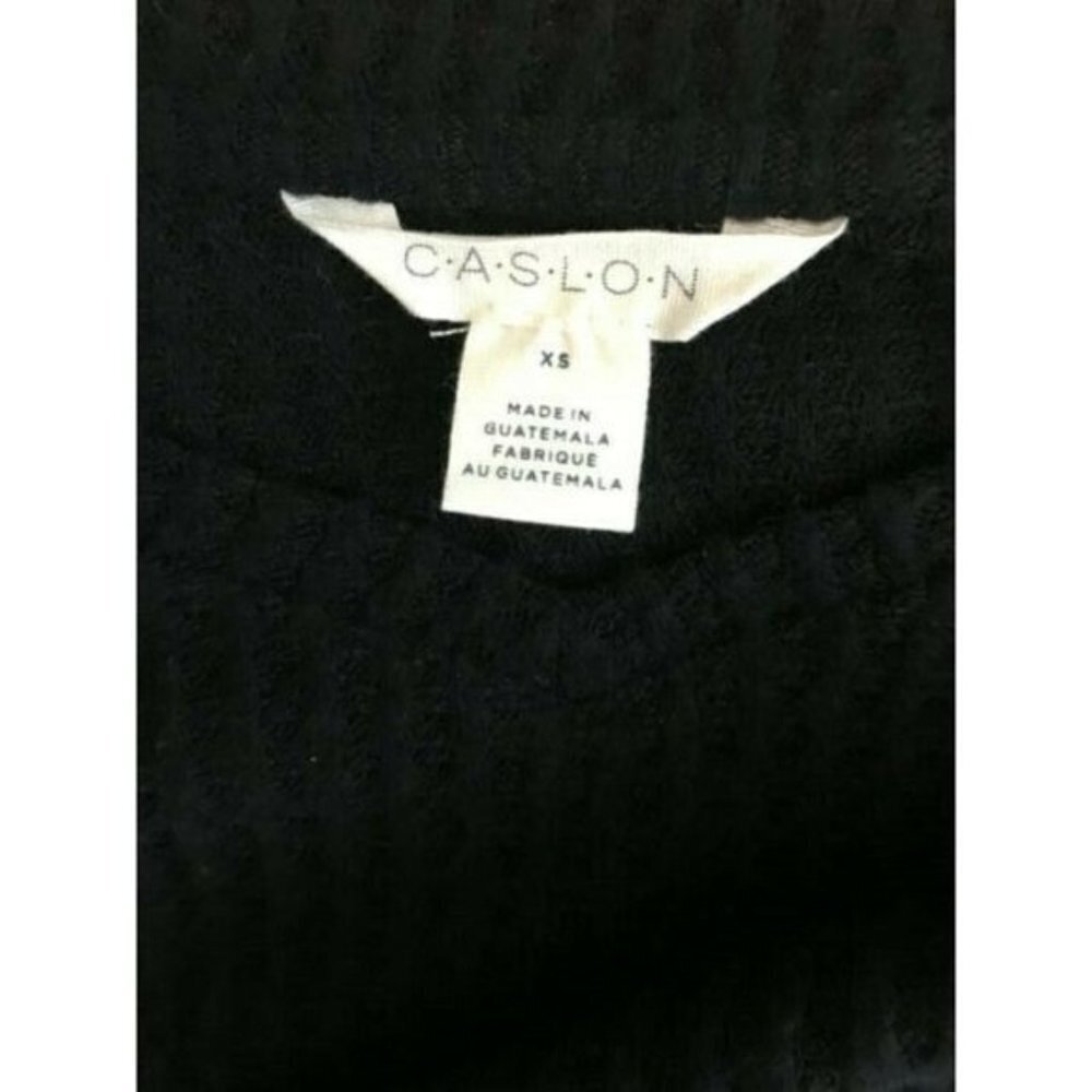 Caslon Black Cozy V-Neck Waffle Knit Tee - Picture 16 of 16